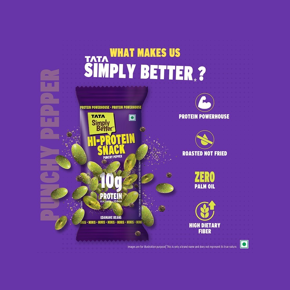 Tata Simply Better Hi-Protein Edamame Beans (Punchy Pepper)