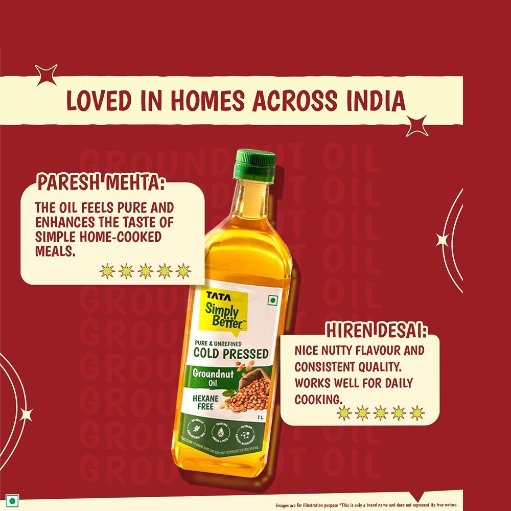 Tata Simply Better Pure Cold Pressed Groundnut Oil / Peanut Oil