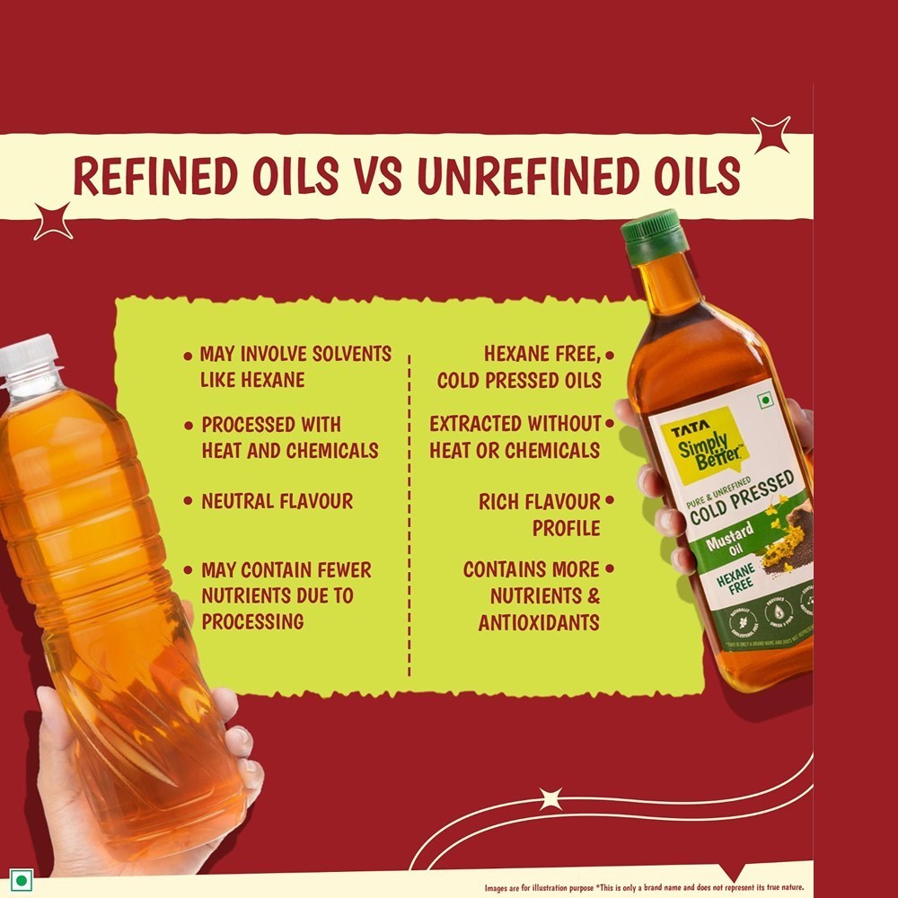 Tata Simply Better Pure Cold Pressed Mustard Oil /Sarso Oil