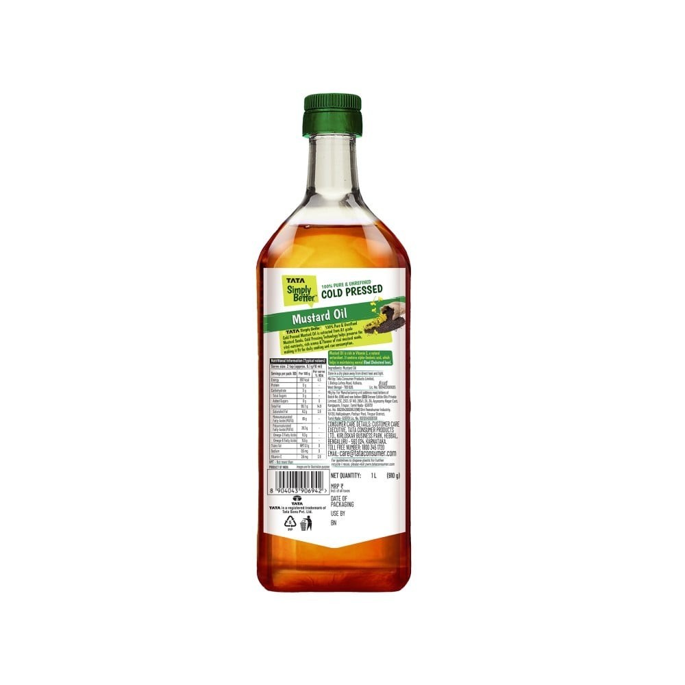Tata Simply Better Pure Cold Pressed Mustard Oil /Sarso Oil