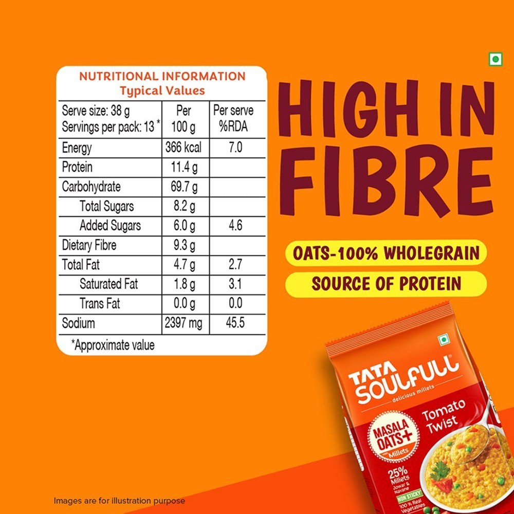 Tata Soulfull Tomato Twist Masala Flavoured Oats