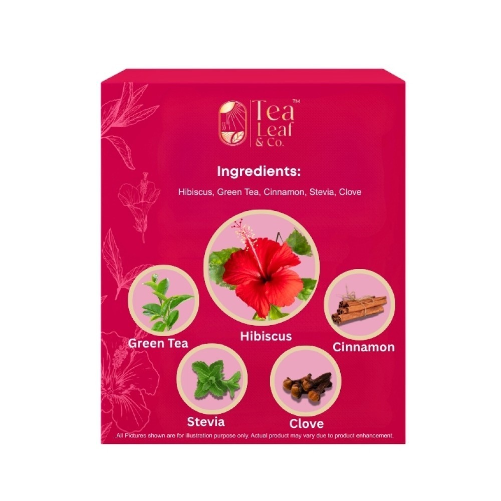 Tea Leaf & Co. Sweet Hibiscus Cinnamon Green Tea Bags