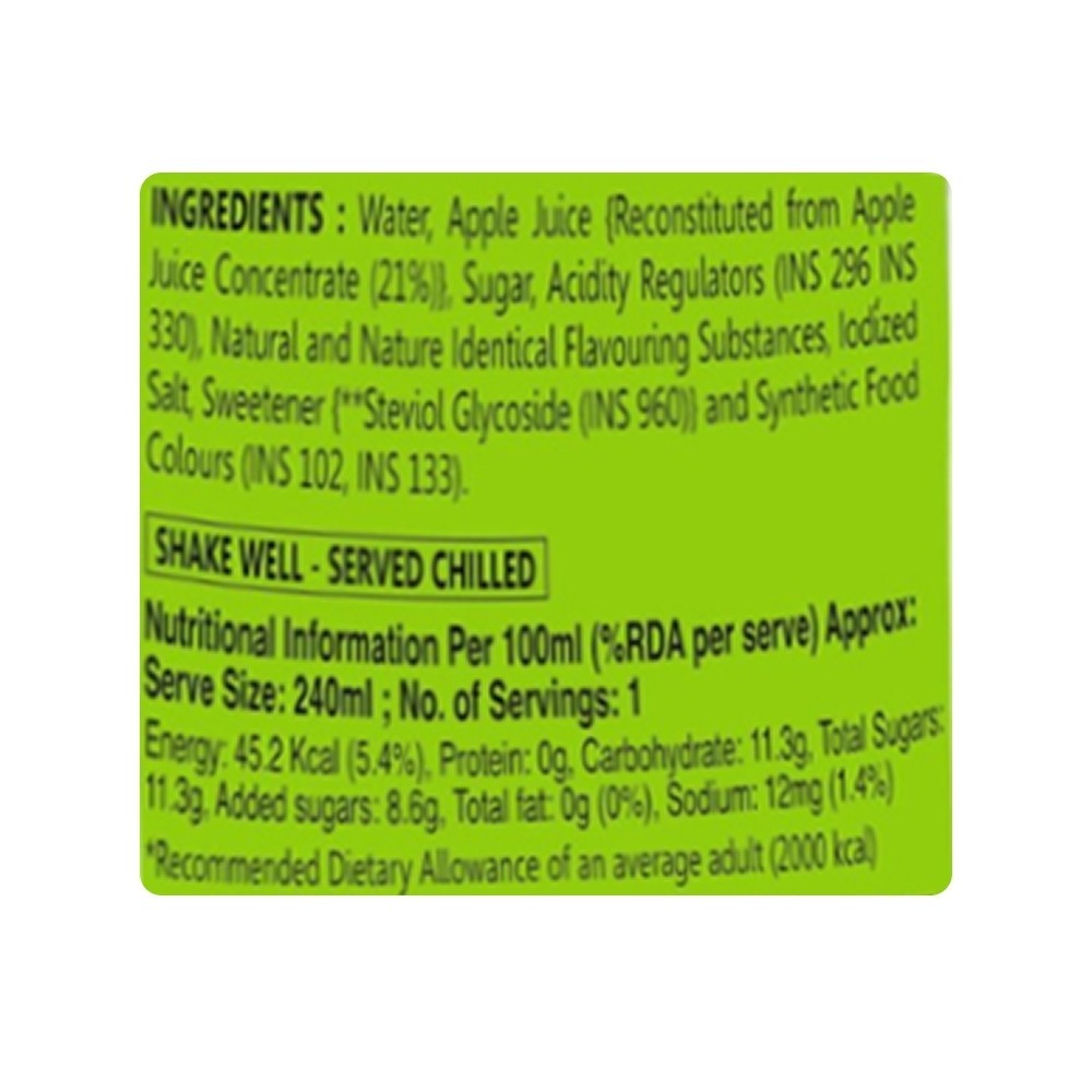 Testo Green Apple Fruit Drink