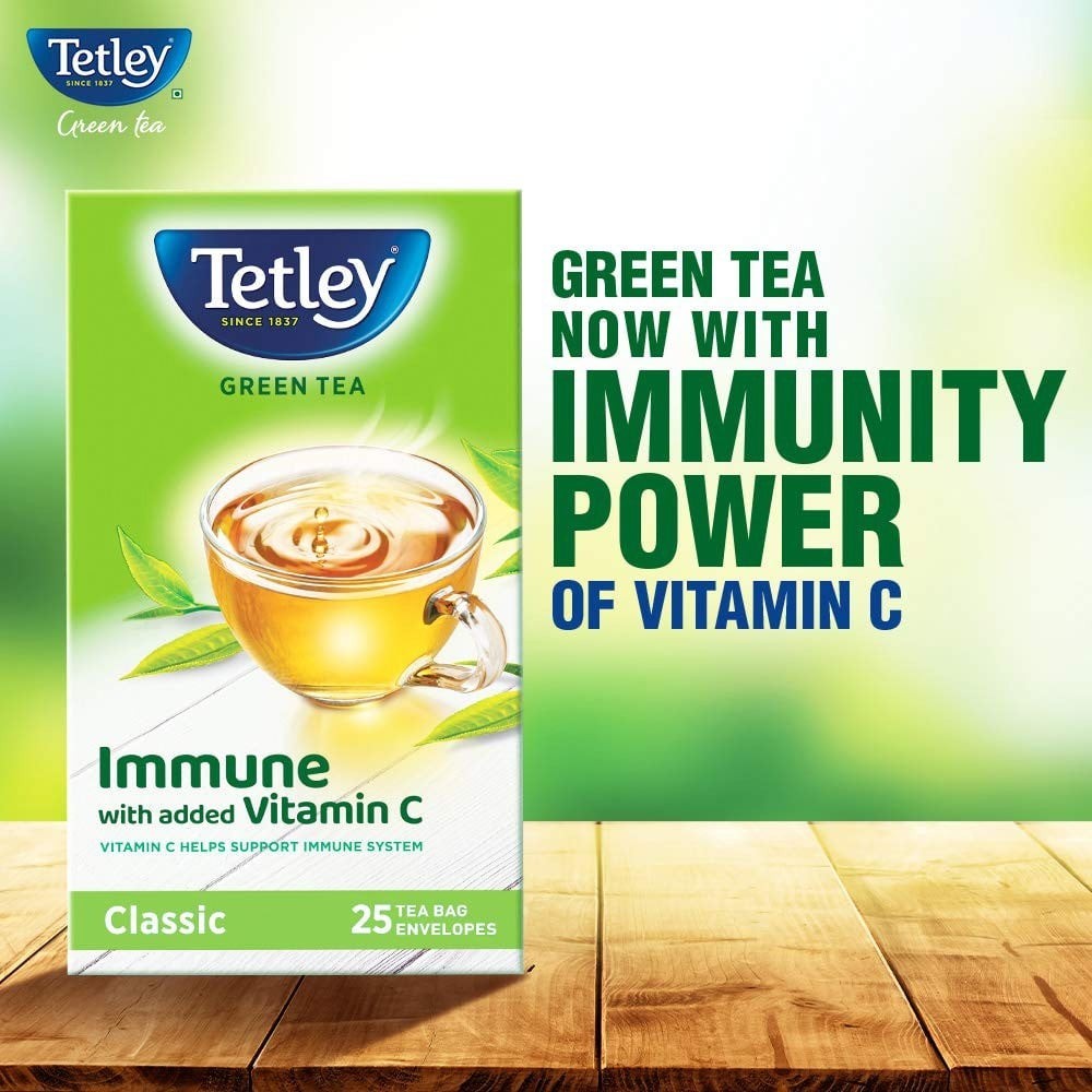 Tetley Classic Green Tea Bags (Immune with added Vitamin C)