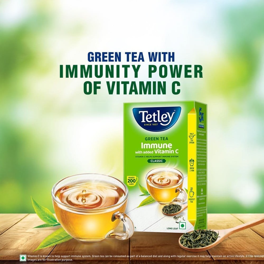 Tetley Immune with Added Vitamin C Green Tea (250 g)