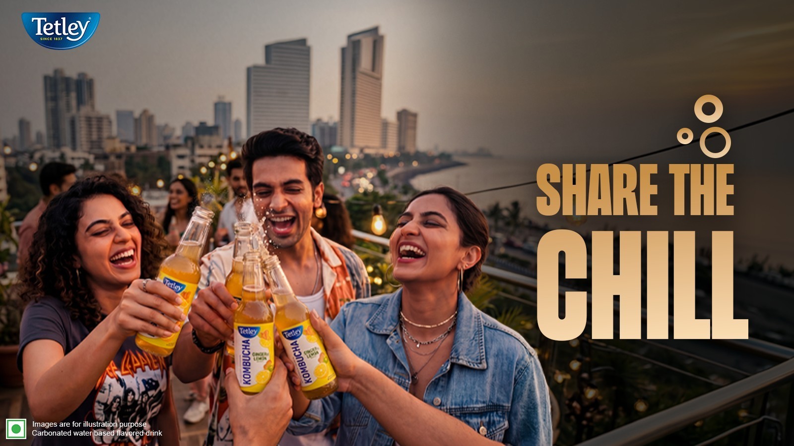 Tetley Kombucha Fermented Sparkling Drink (Ginger & Lemon)