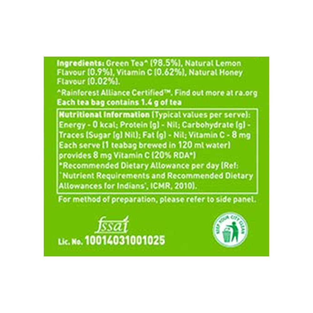 Tetley Lemon & Honey Green Tea Bags (with added Vitamin C)