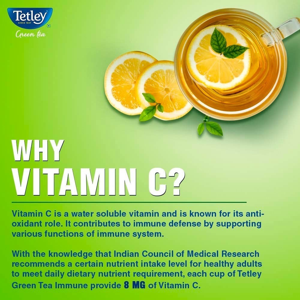 Tetley Lemon & Honey Green Tea Bags