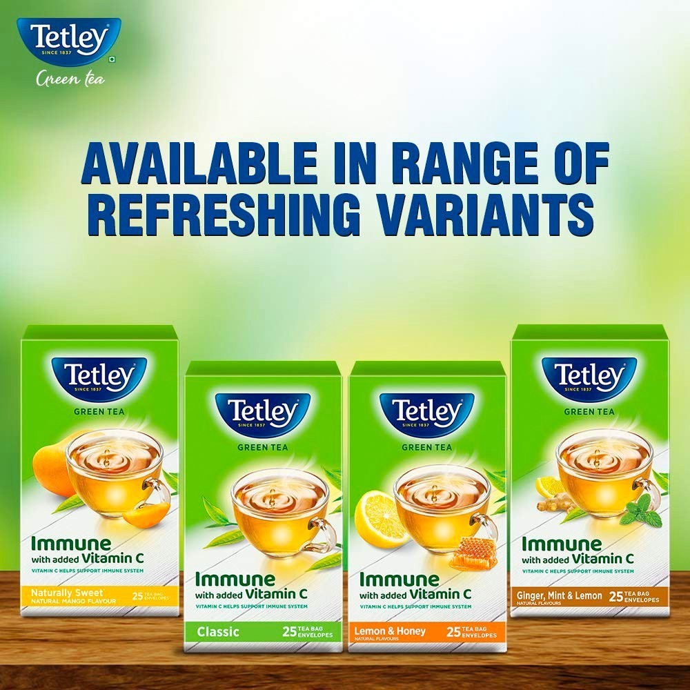 Tetley Lemon & Honey Green Tea Bags
