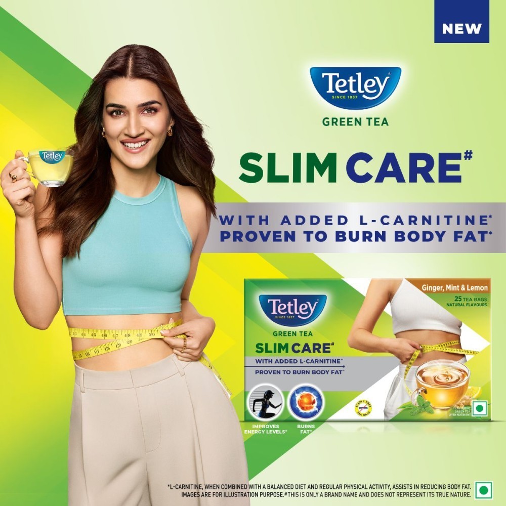 Tetley Slim Care Green Tea Bags (With L-Carnitine, Ginger, Mint & Lemon)