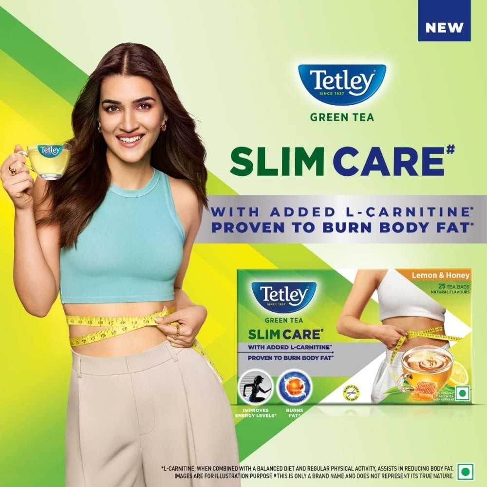 Tetley Slim Care Green Tea Bags (With L-Carnitine, Lemon & Honey)