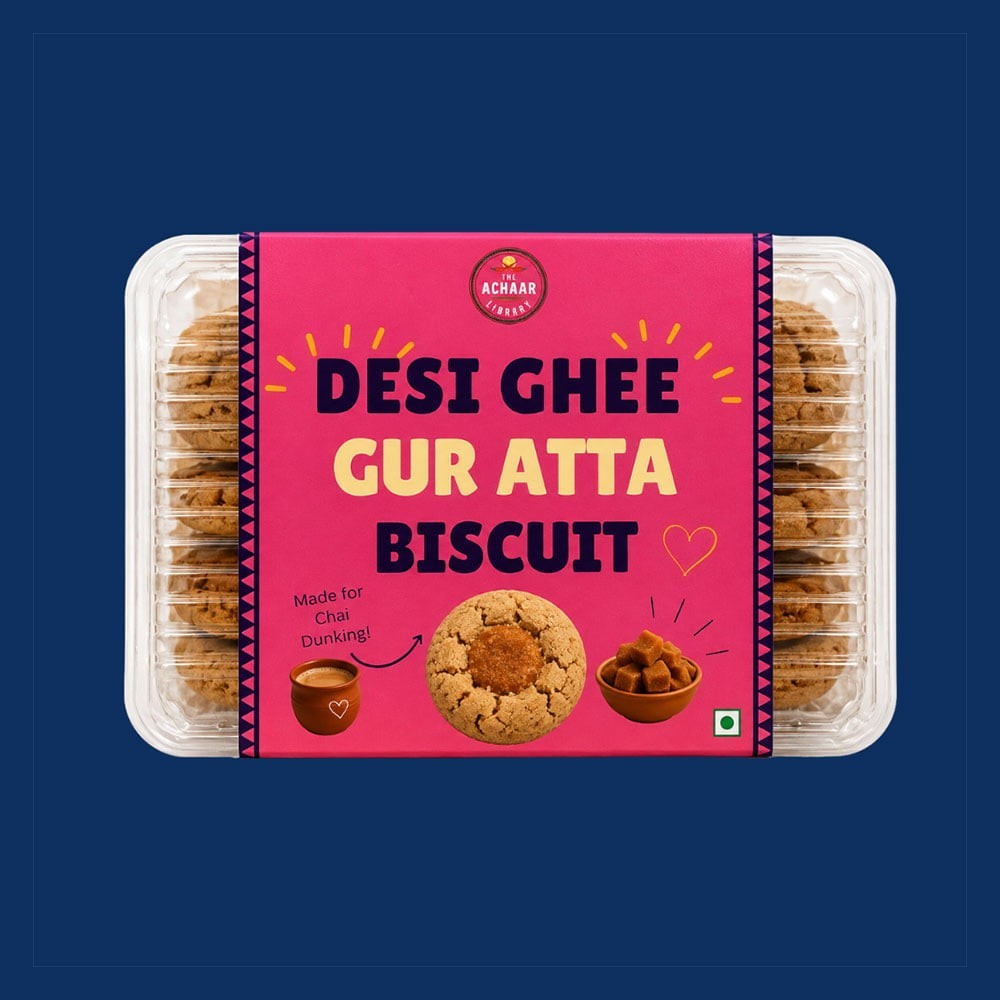 The Achaar Library Desi Ghee Gur Atta Biscuit