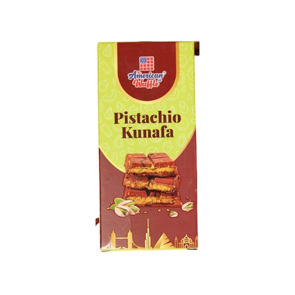 The American Waffle Co Pistachio Kunafa Chocolate Bar