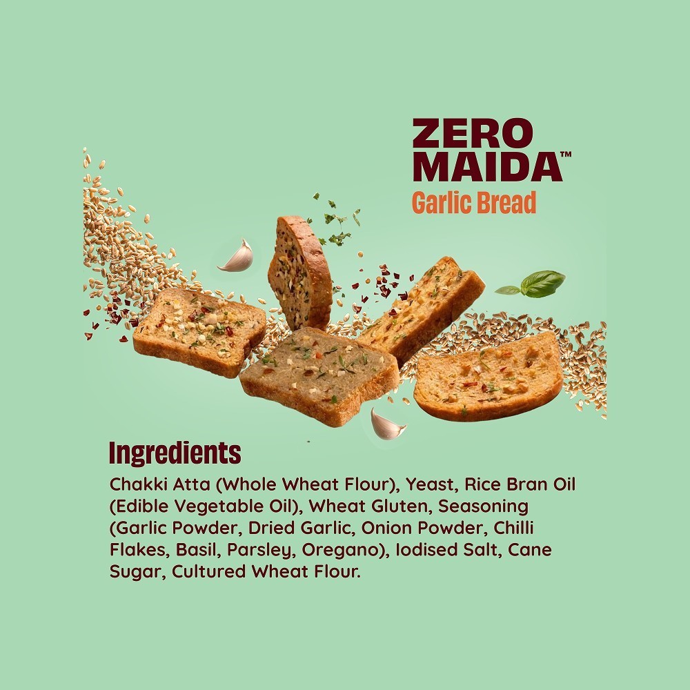 The Health Factory Zero Maida Garlic Bread