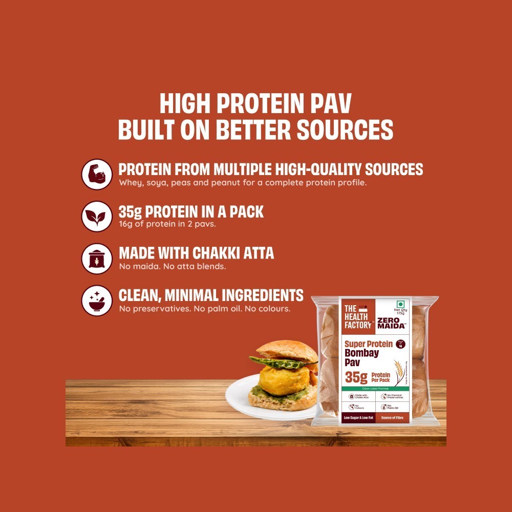The Health Factory Zero Maida Protein Bombay Pav