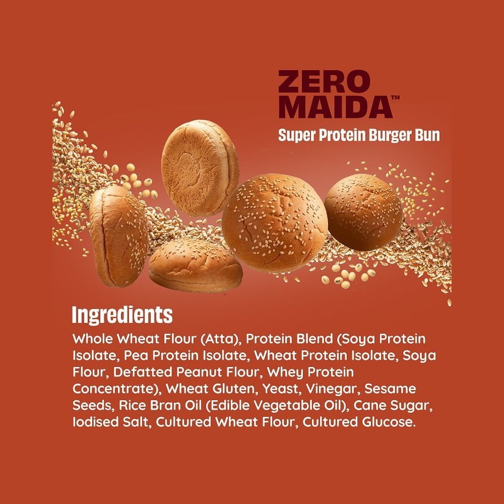 The Health Factory Zero Maida Protein Burger Bun