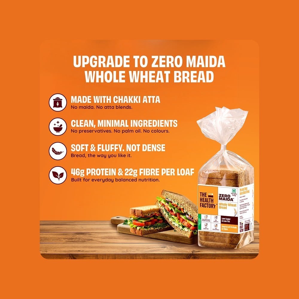 The Health Factory Zero Maida Whole Wheat Bread