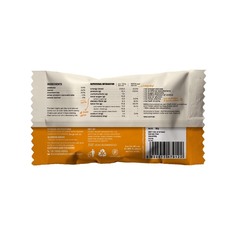 The Whole Truth Peanut Butter Protein Bar