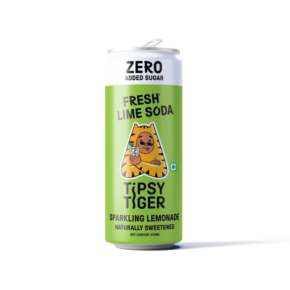 Tipsy Tiger Zero Sugar Fresh Lime Soda Sparkling Lemonade