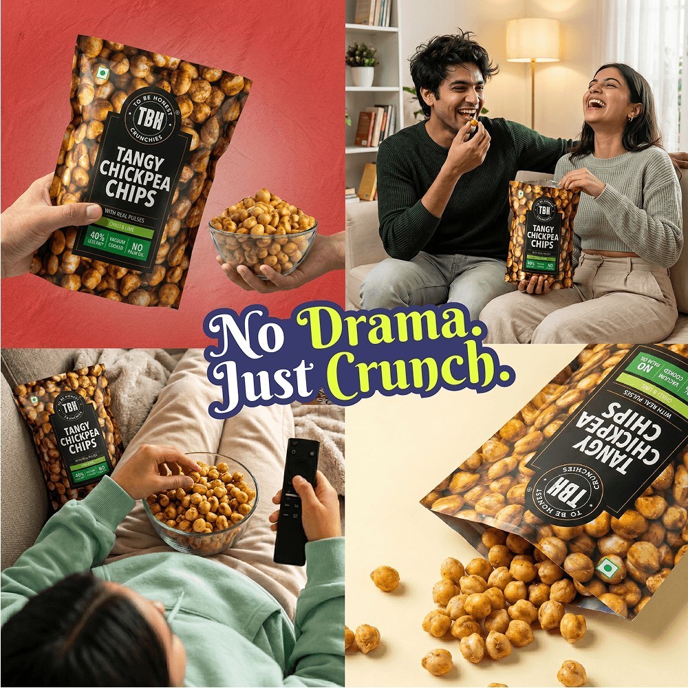 To Be Honest Tangy Chickpea With Chilli & Lime Namkeen Snacks