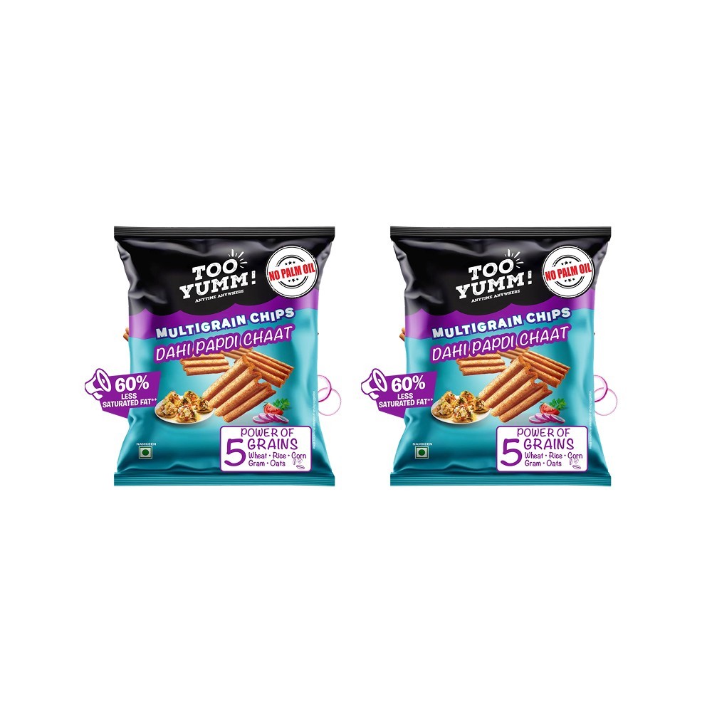 Too Yumm Baked Dahi Papdi Chaat Multigrain Chips - Pack of 2