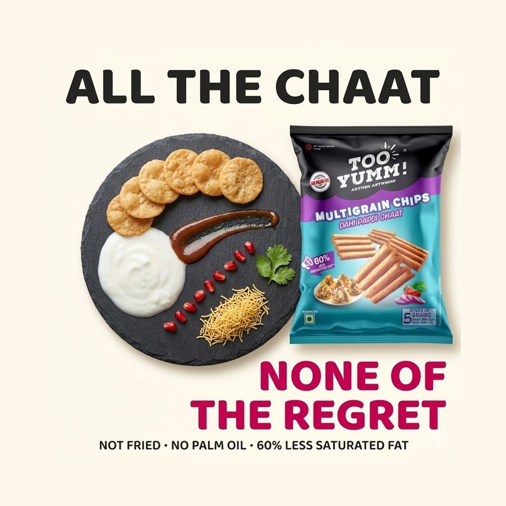 Too Yumm Baked Dahi Papdi Chaat Multigrain Chips