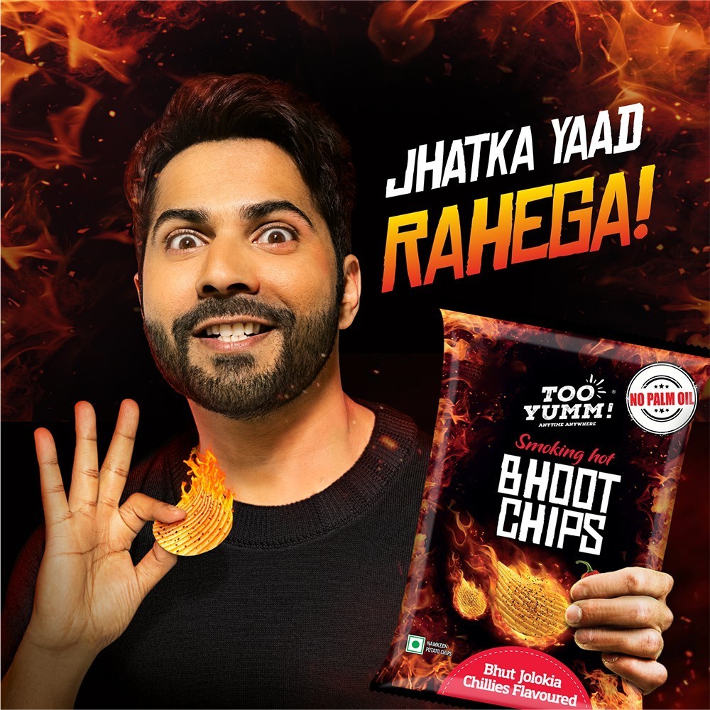 Too Yumm Bhoot Potato Chips Spicy Chilli Snacks - Pack of 2