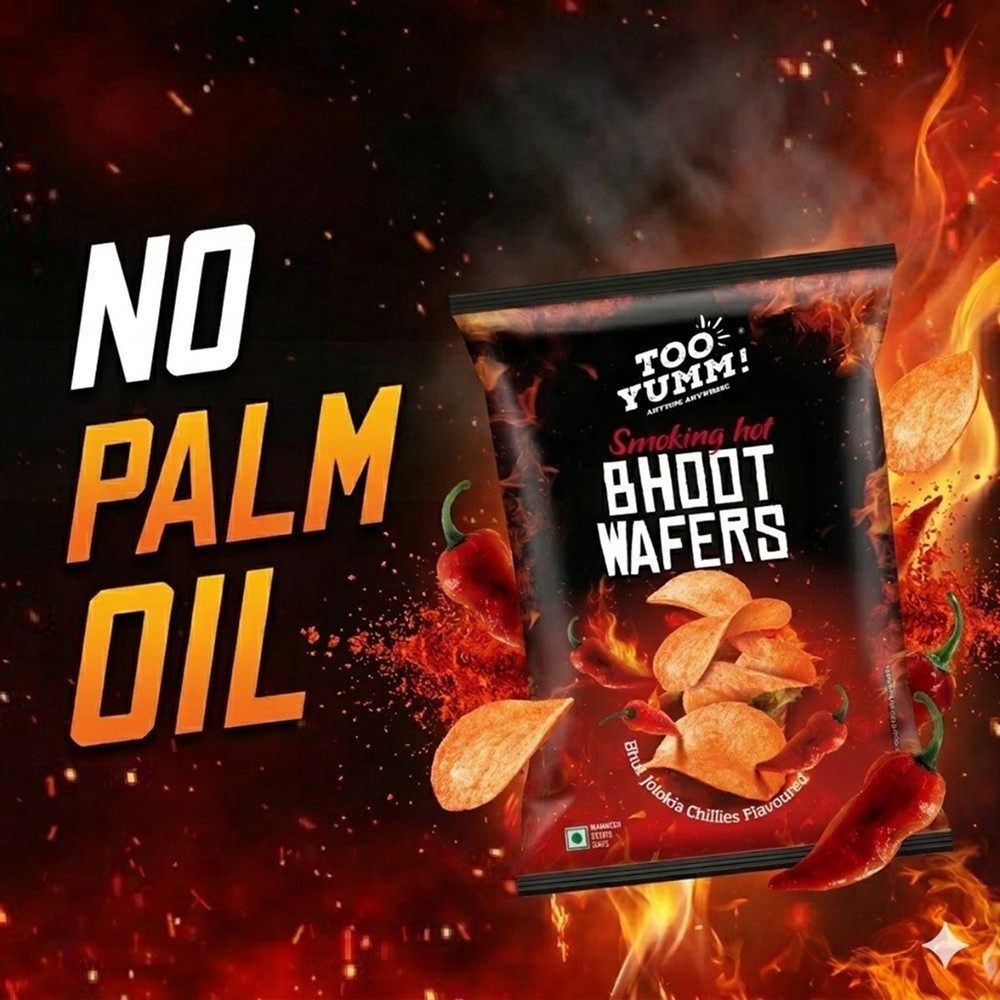 Too Yumm Bhoot Wafer Potato Chips - Spicy Jholokia Chilli