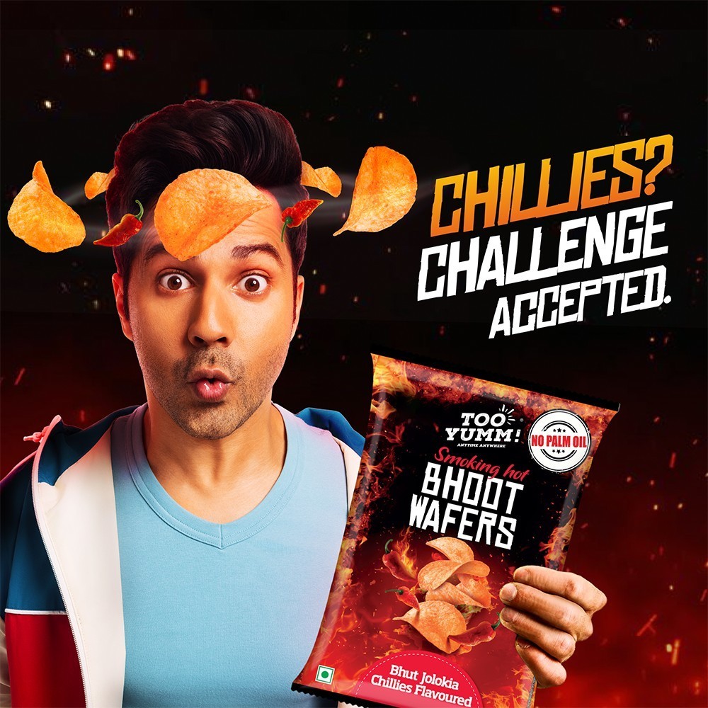 Too Yumm Bhoot Wafers Spicy Jholokia Chilli Potato Chips - Pack of 2