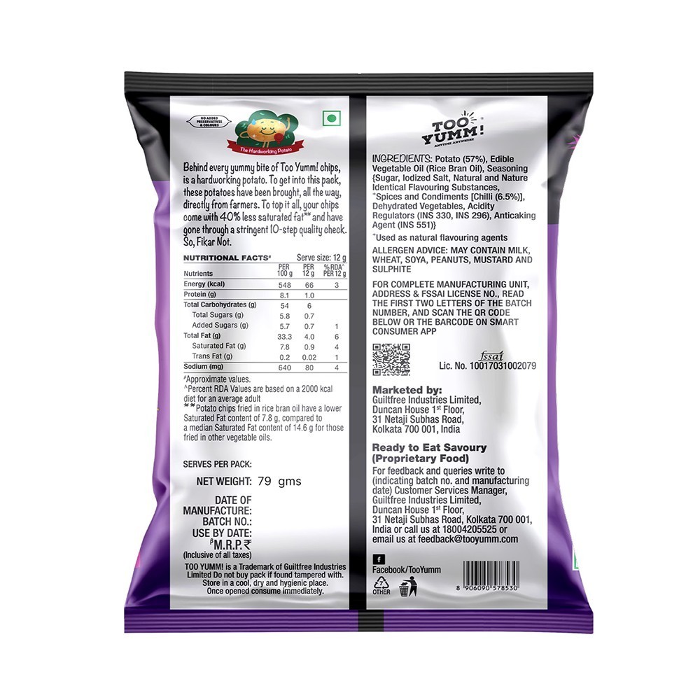 Too Yumm Hot & Sweet Teekha Meetha Potato Chips