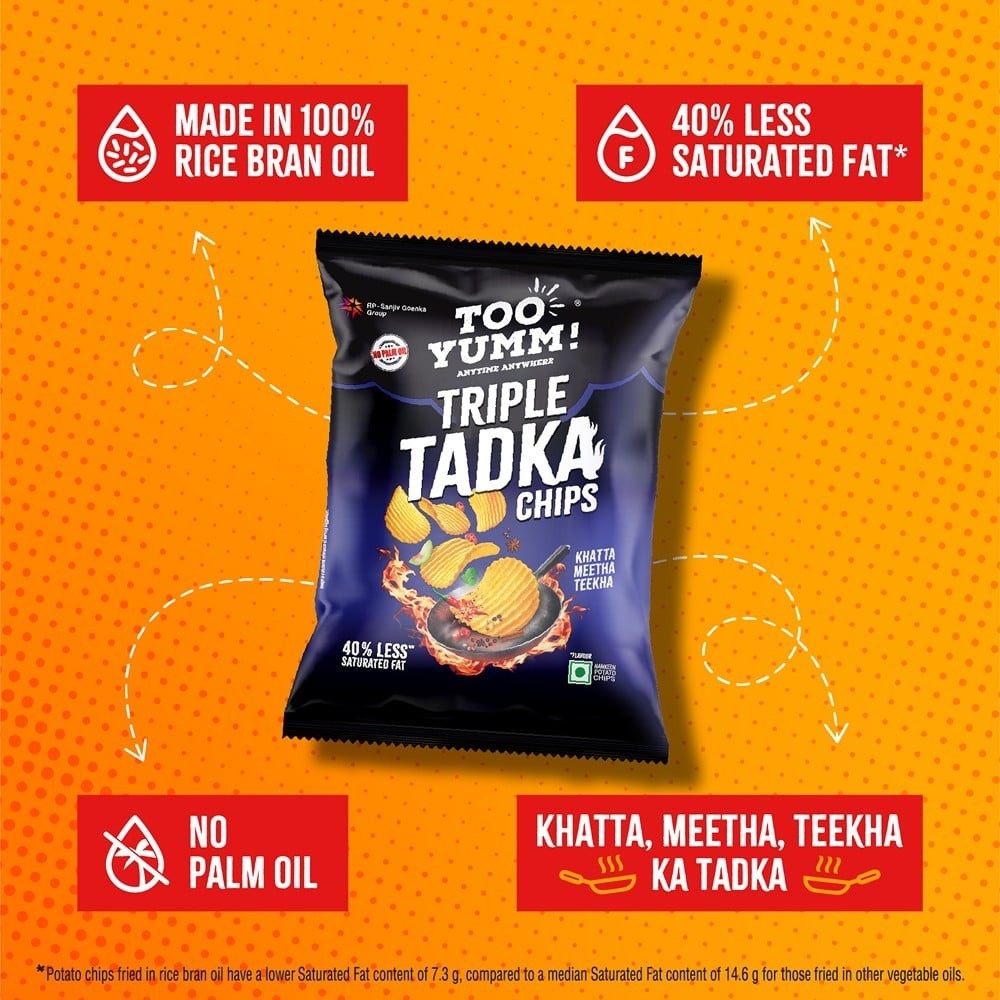 Too Yumm Khatta Meetha Teekha Triple Tadka Potato Chips
