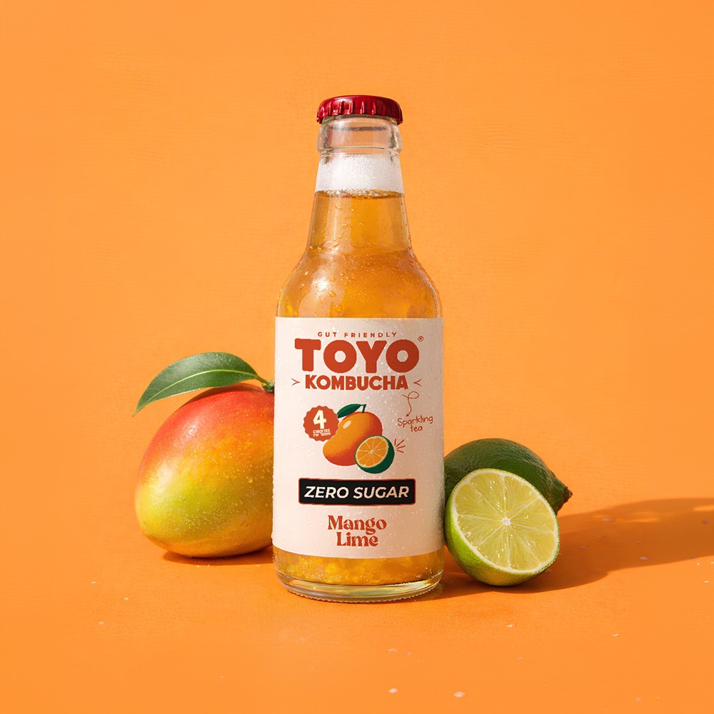 Toyo Kombucha Mango Lime Zero Sugar Kombucha