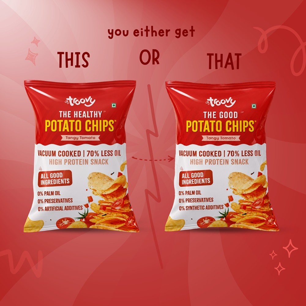 Troovy High Protein Potato Chips - Tangy Tomato