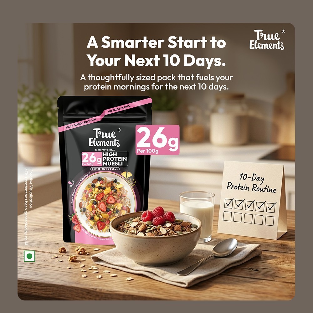 True Elements High Protein Fruit, Nuts & Seeds Muesli