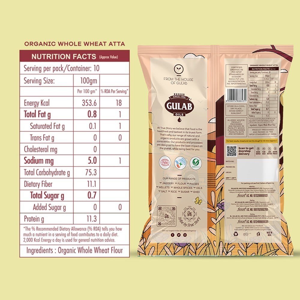 True Story Whole Wheat Organic Atta (Gehun ka Atta)
