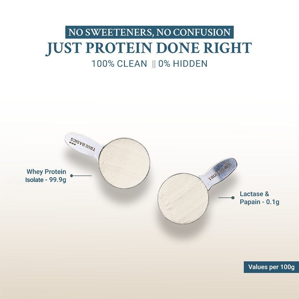 TrueBasics Clean Isolate Whey Protein Powder (Vanilla)