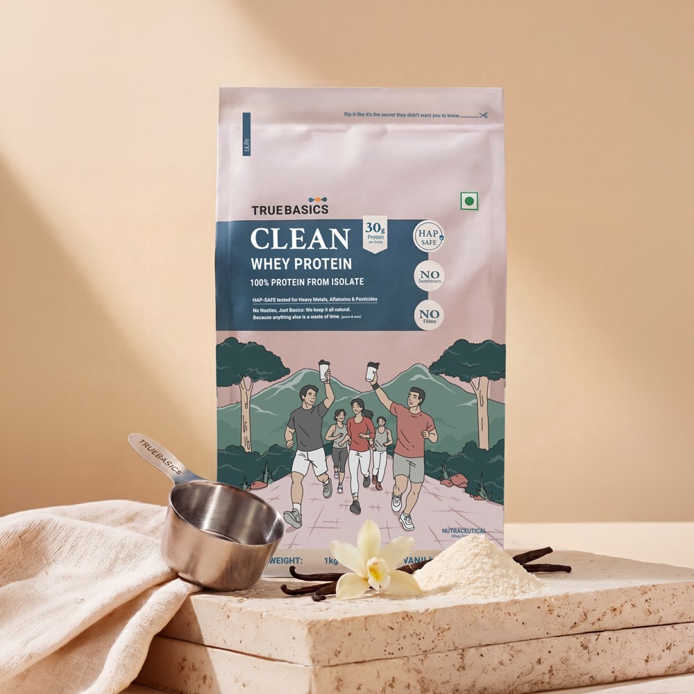 TrueBasics Clean Isolate Whey Protein Powder (Vanilla)
