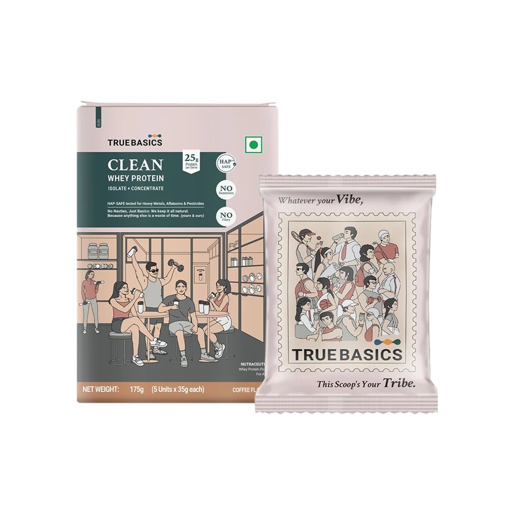 TrueBasics Clean Whey Protein Isolate & Concentrate (Coffee)
