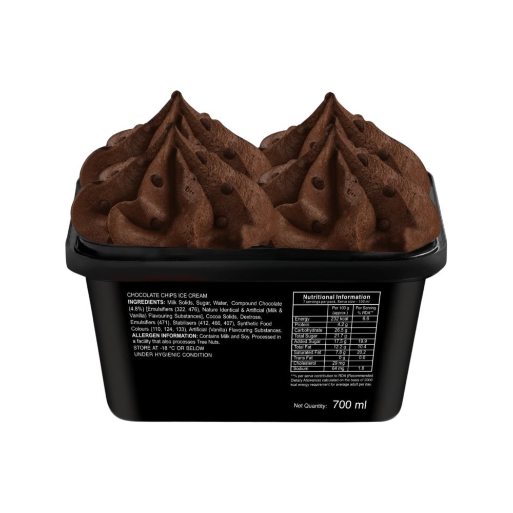 Vadilal Chocolate Chips Ice Cream Tub