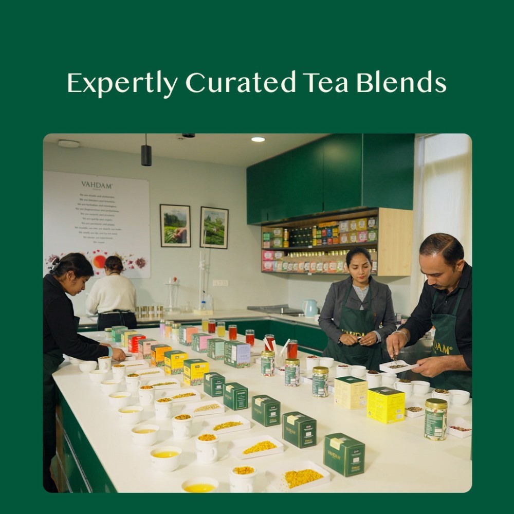 Vahdam Chamomile Mint Citrus Green Tea Bags