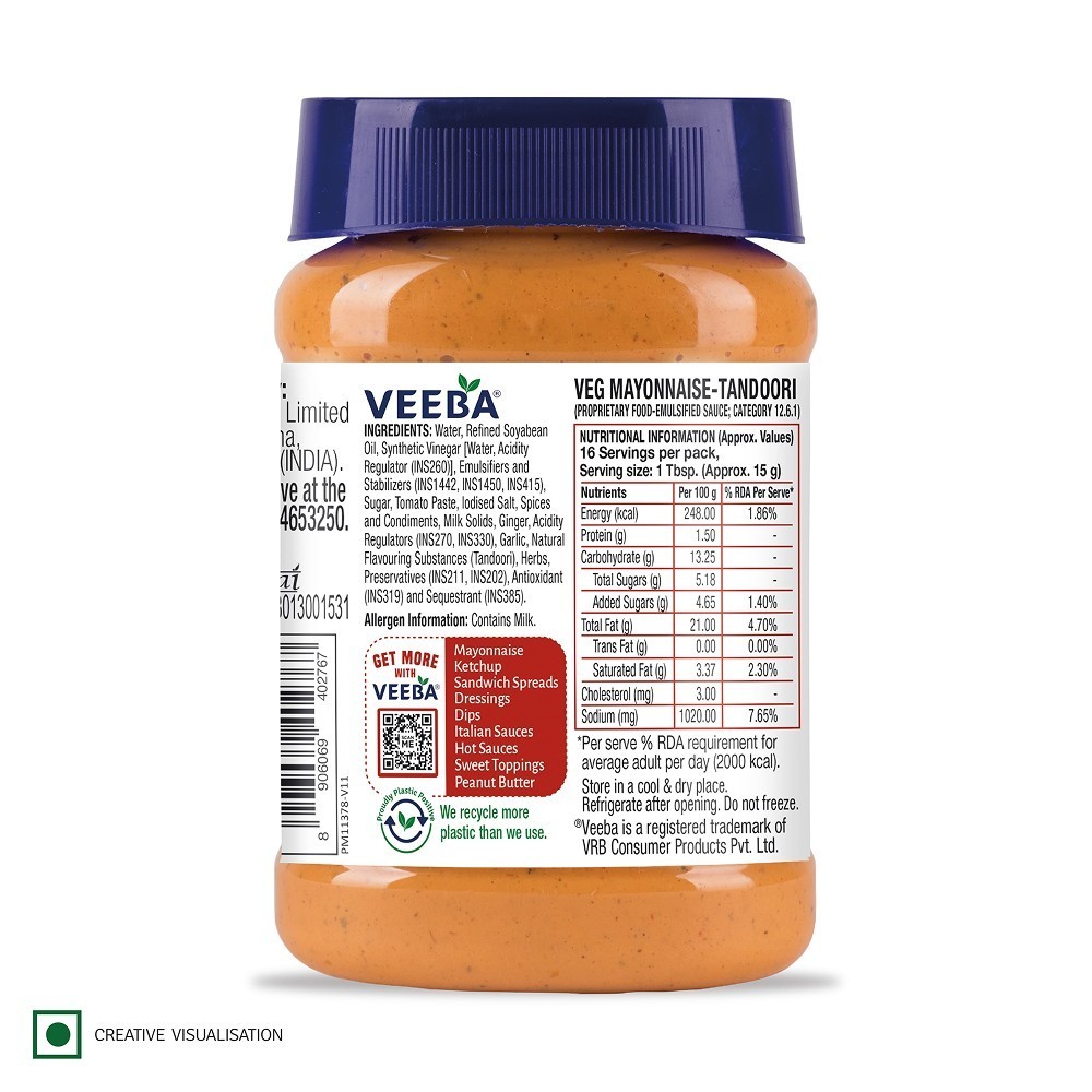 Veeba Veg Tandoori Flavoured Mayonnaise