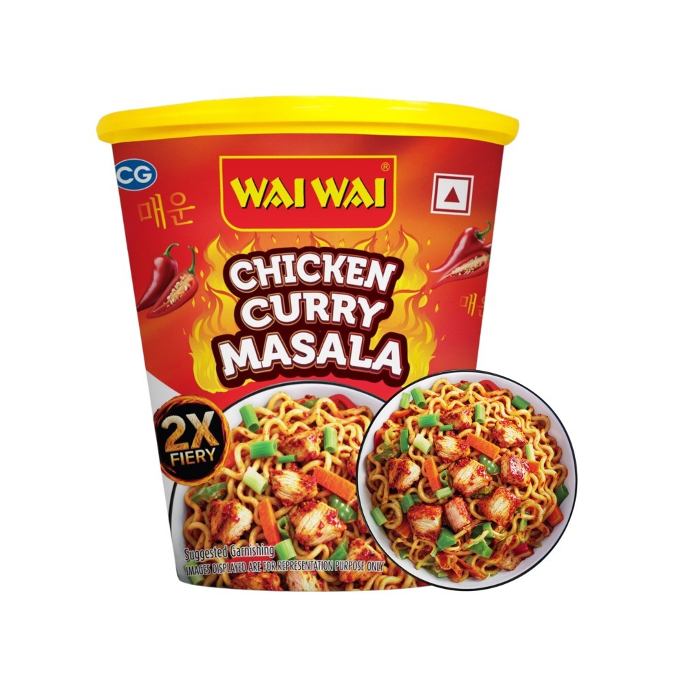 Wai Wai Chicken Curry Masala Cup Noodles