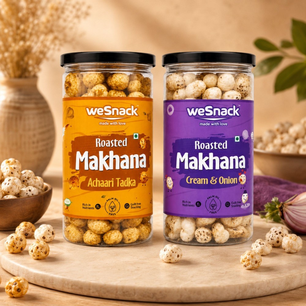 Wesnack Achari Tadka & Cream Onion Flavoured Makhana Combo