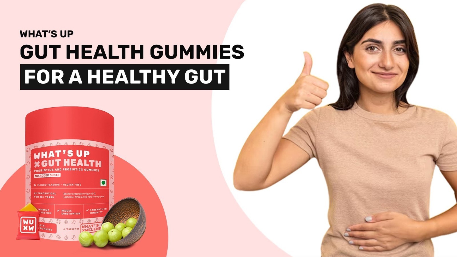 What's Up Wellness Gut Health Supplement Gummies