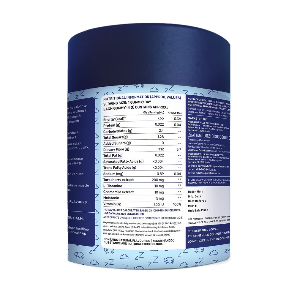 What's Up Wellness Melatonin Sleep-Supplement