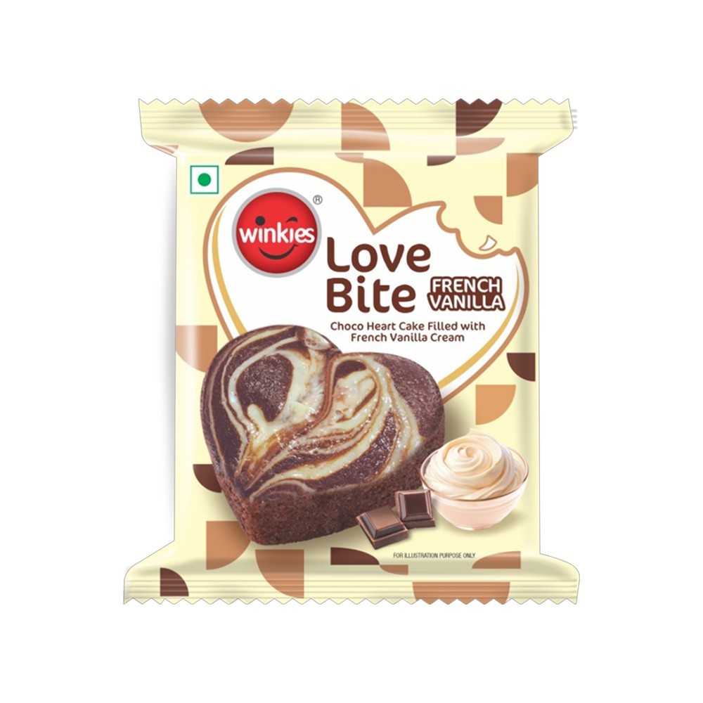 Winkies Love Bite French Vanilla Filled Cake