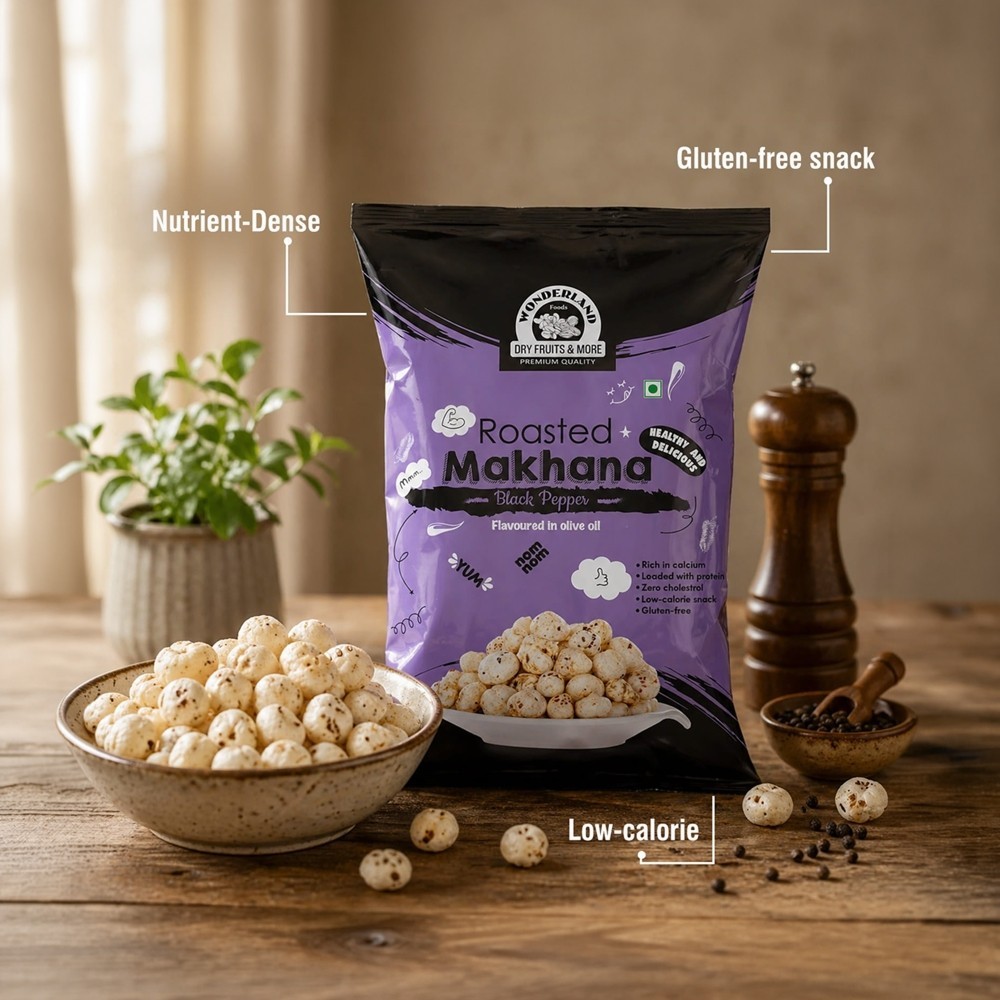 Wonderland Foods Black Pepper Flavoured Makhana
