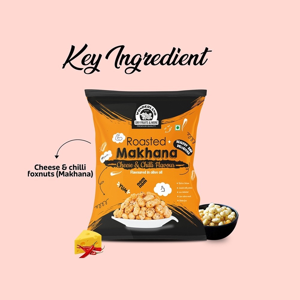 Wonderland Foods Cheese & Chilli Flavoured Makhana