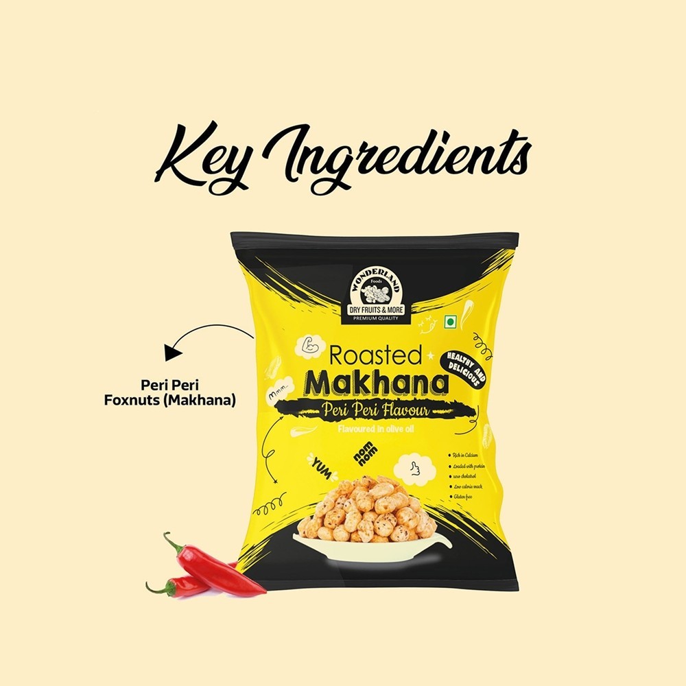 Wonderland Foods Peri Peri Flavoured Makhana