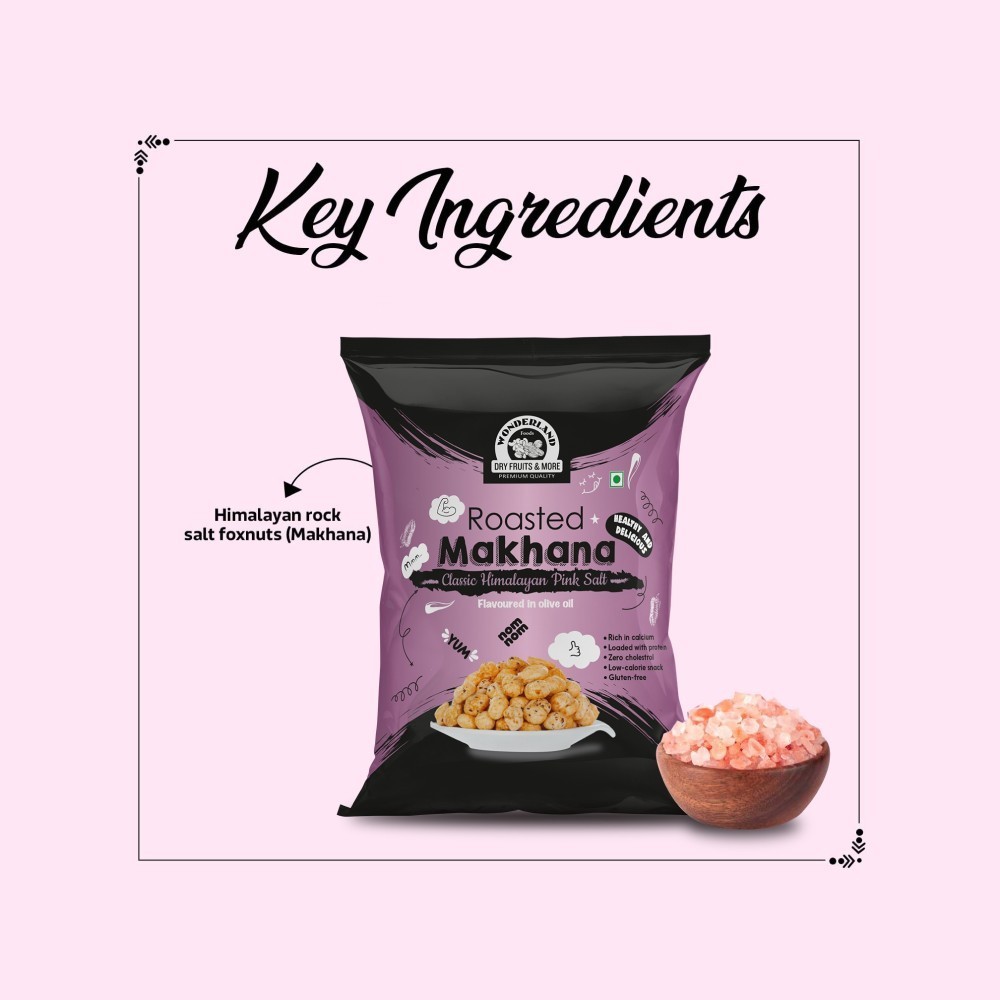 Wonderland Foods Pink Salt Flavoured Makhana